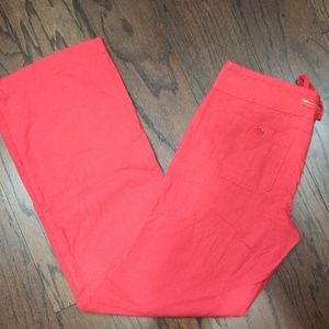 Linen Dark Coral Pants